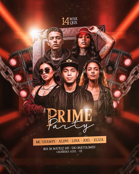 Flyer Prime Party Funk - Template PSD Editável no Photoshop